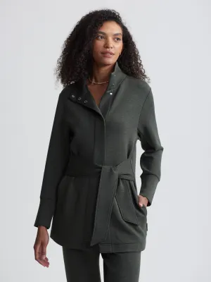 Varley Olive Anset Double Soft Cardigan