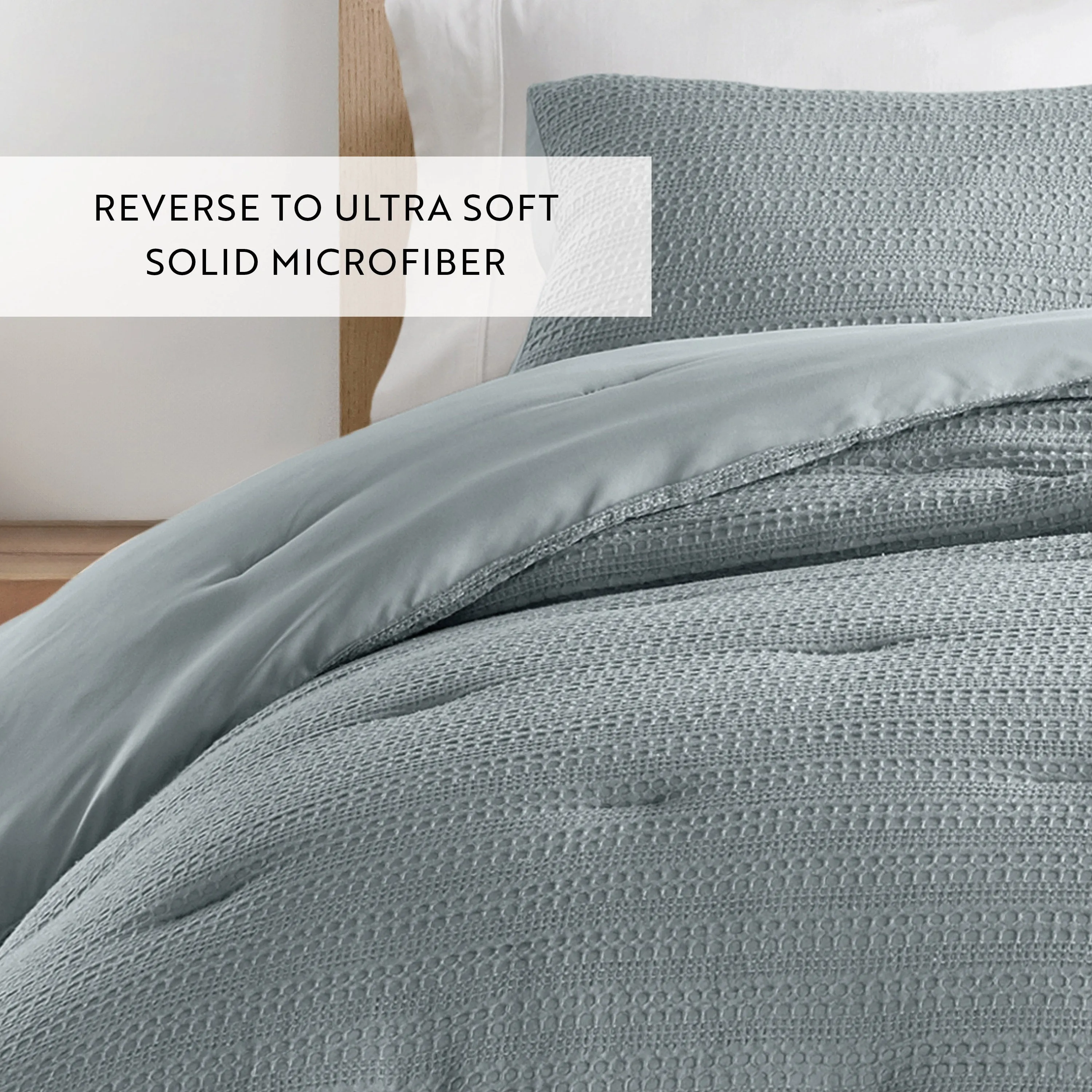 Waffle Textured Comforter Set - Sale