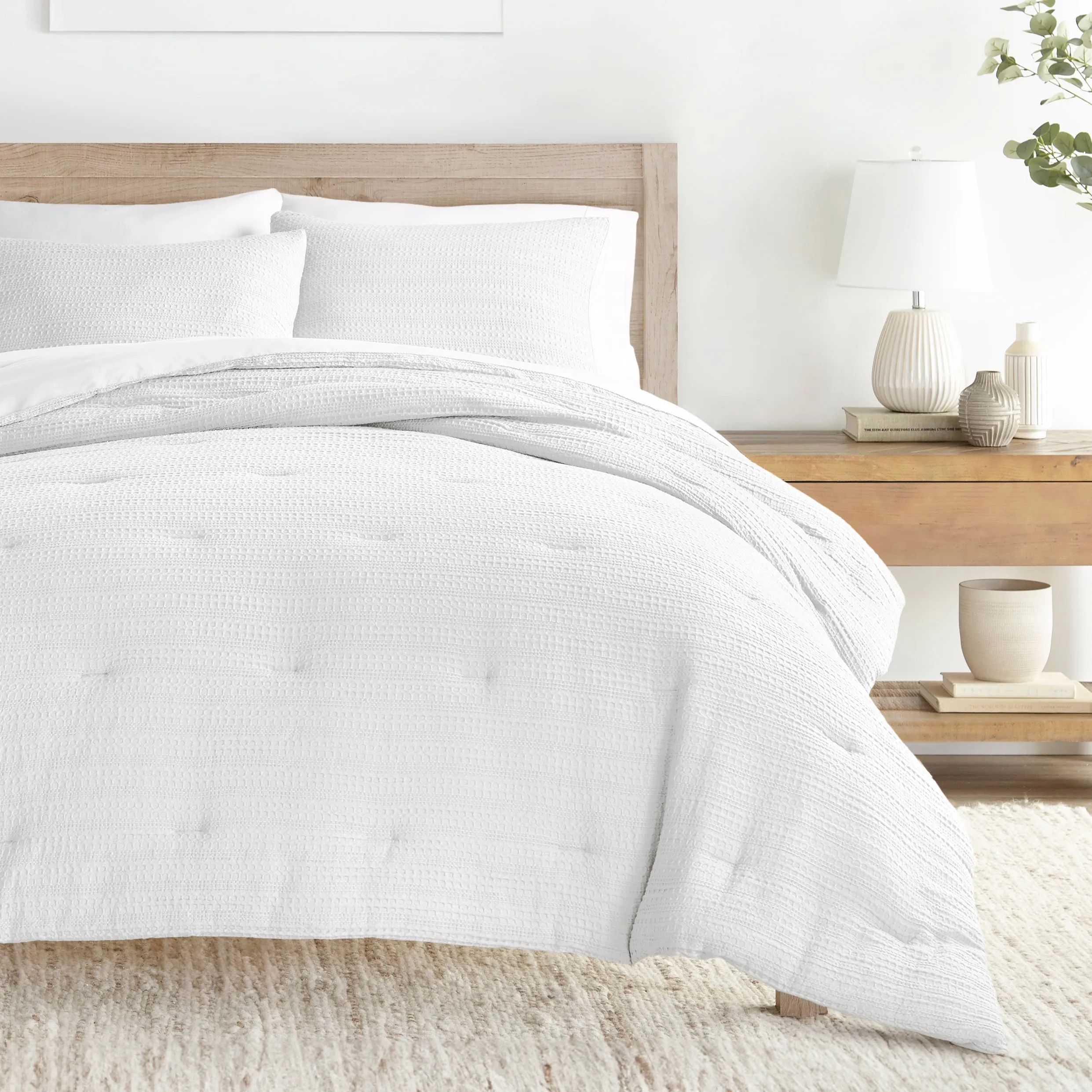 Waffle Textured Comforter Set - Sale