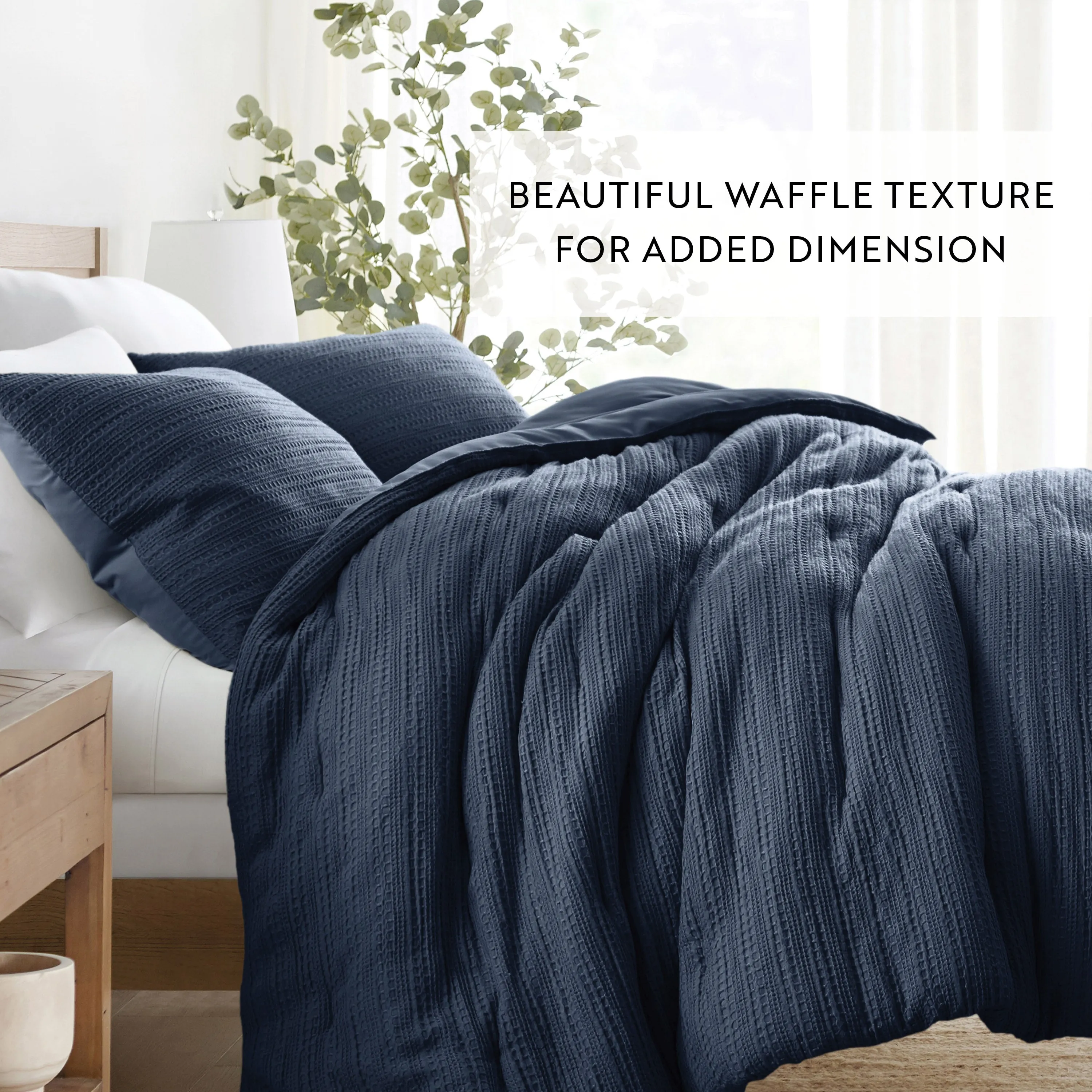 Waffle Textured Comforter Set - Sale