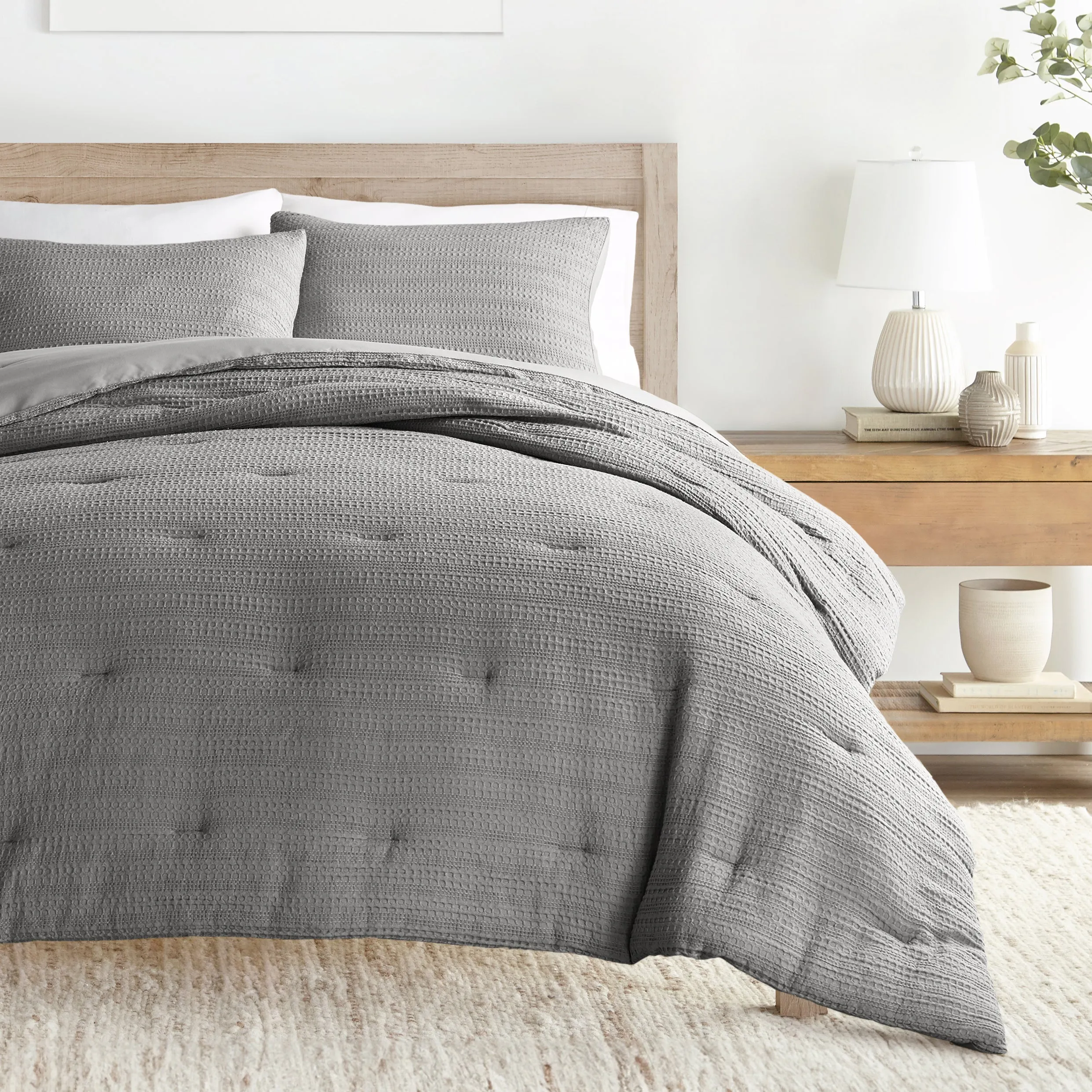 Waffle Textured Comforter Set - Sale