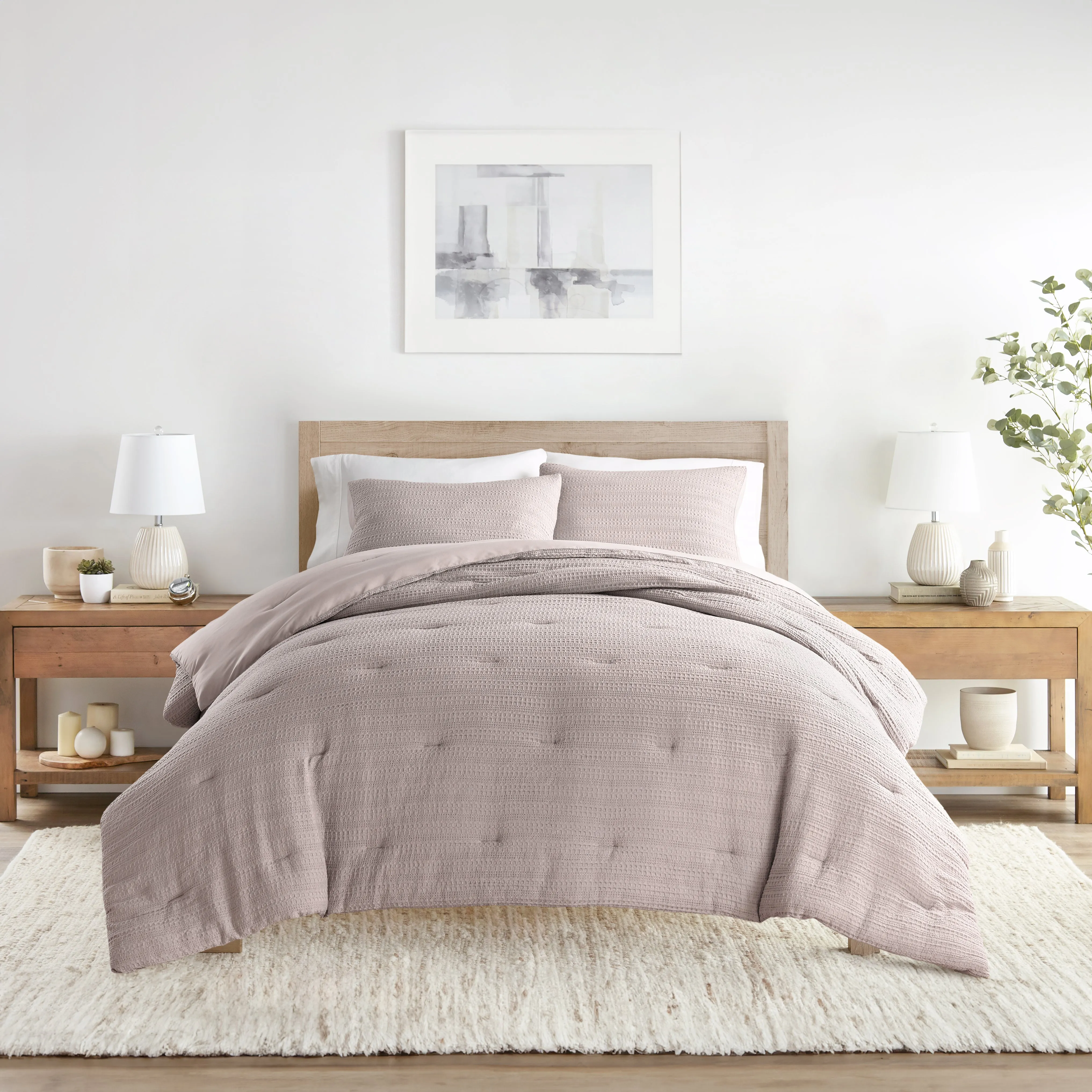 Waffle Textured Comforter Set - Sale