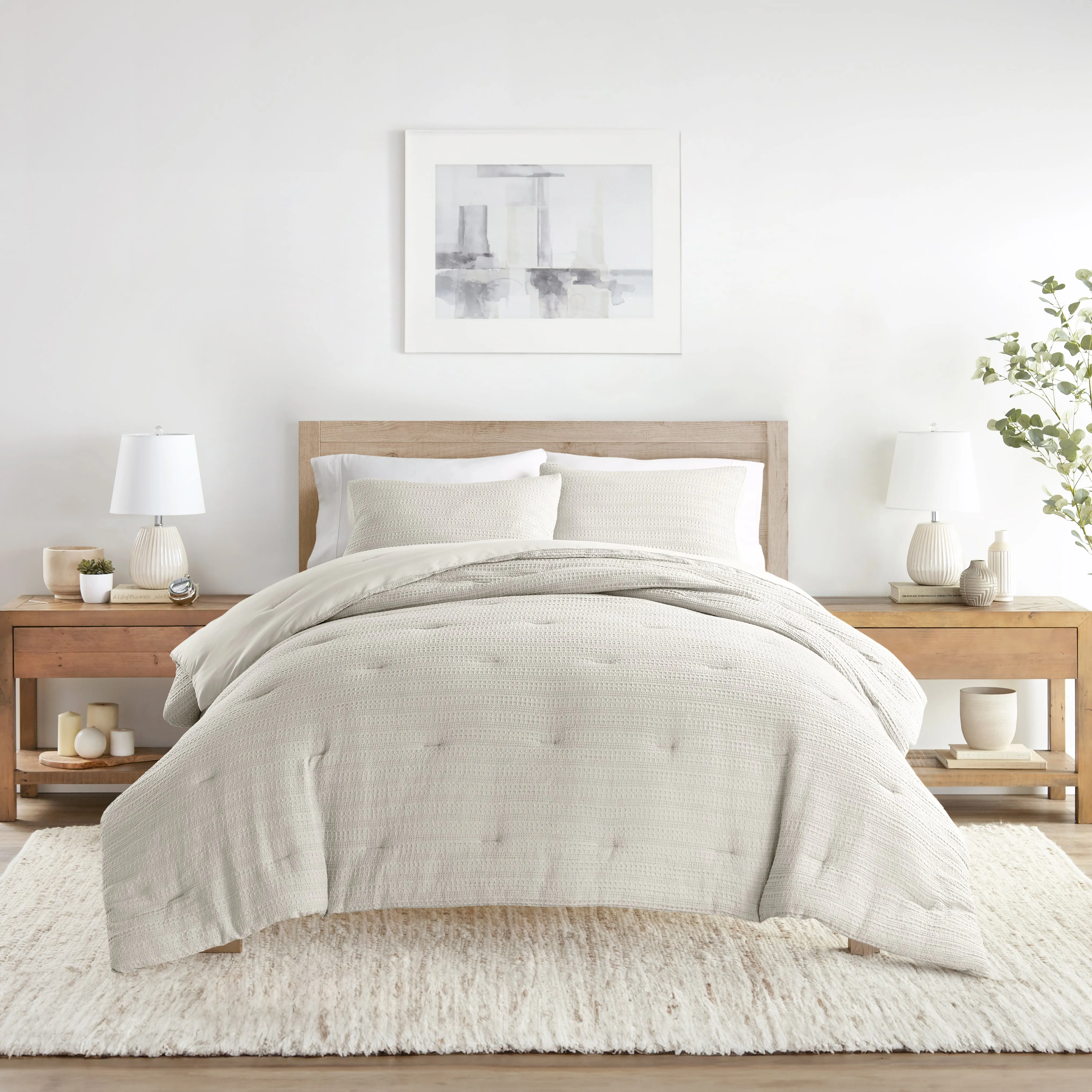 Waffle Textured Comforter Set - Sale