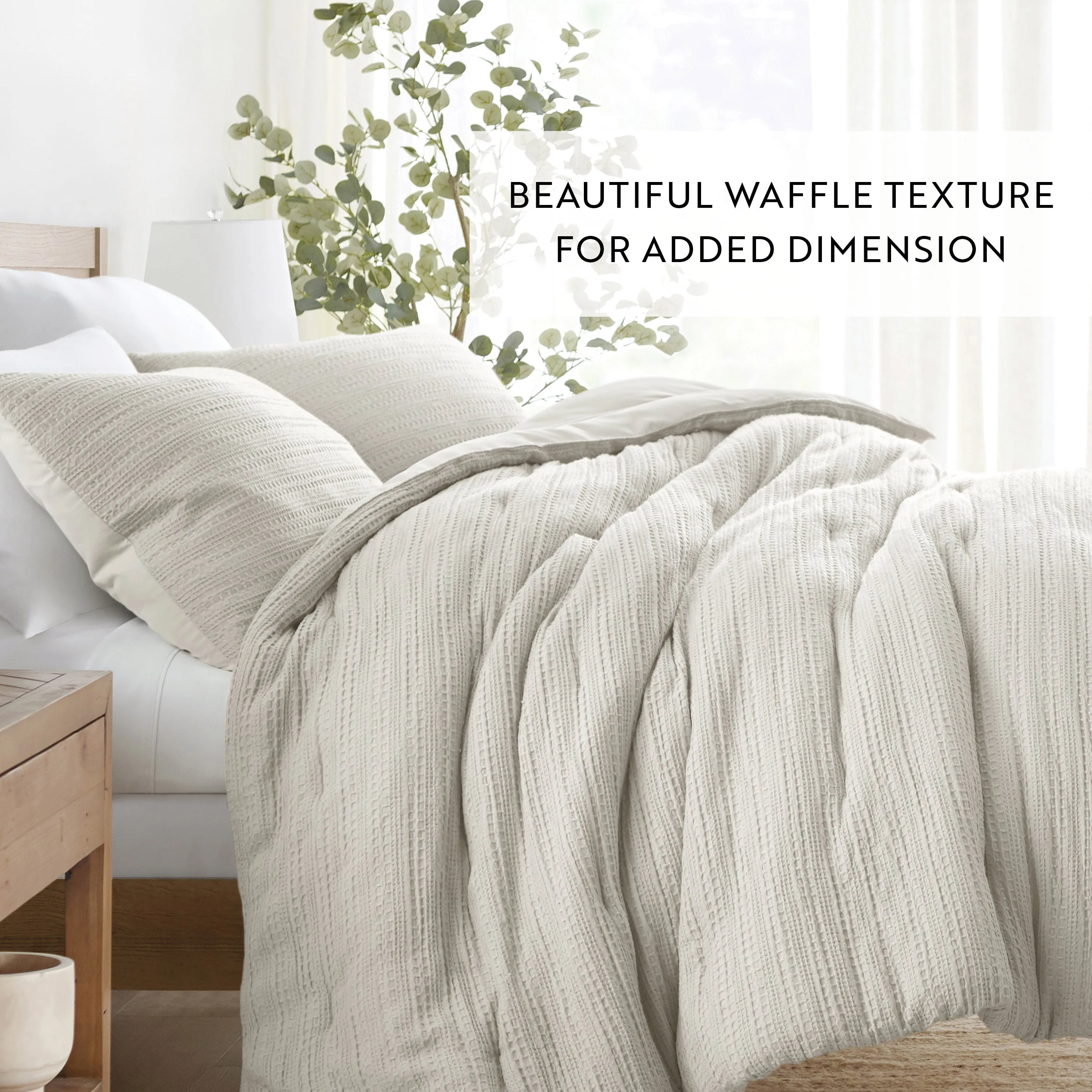 Waffle Textured Comforter Set - Sale