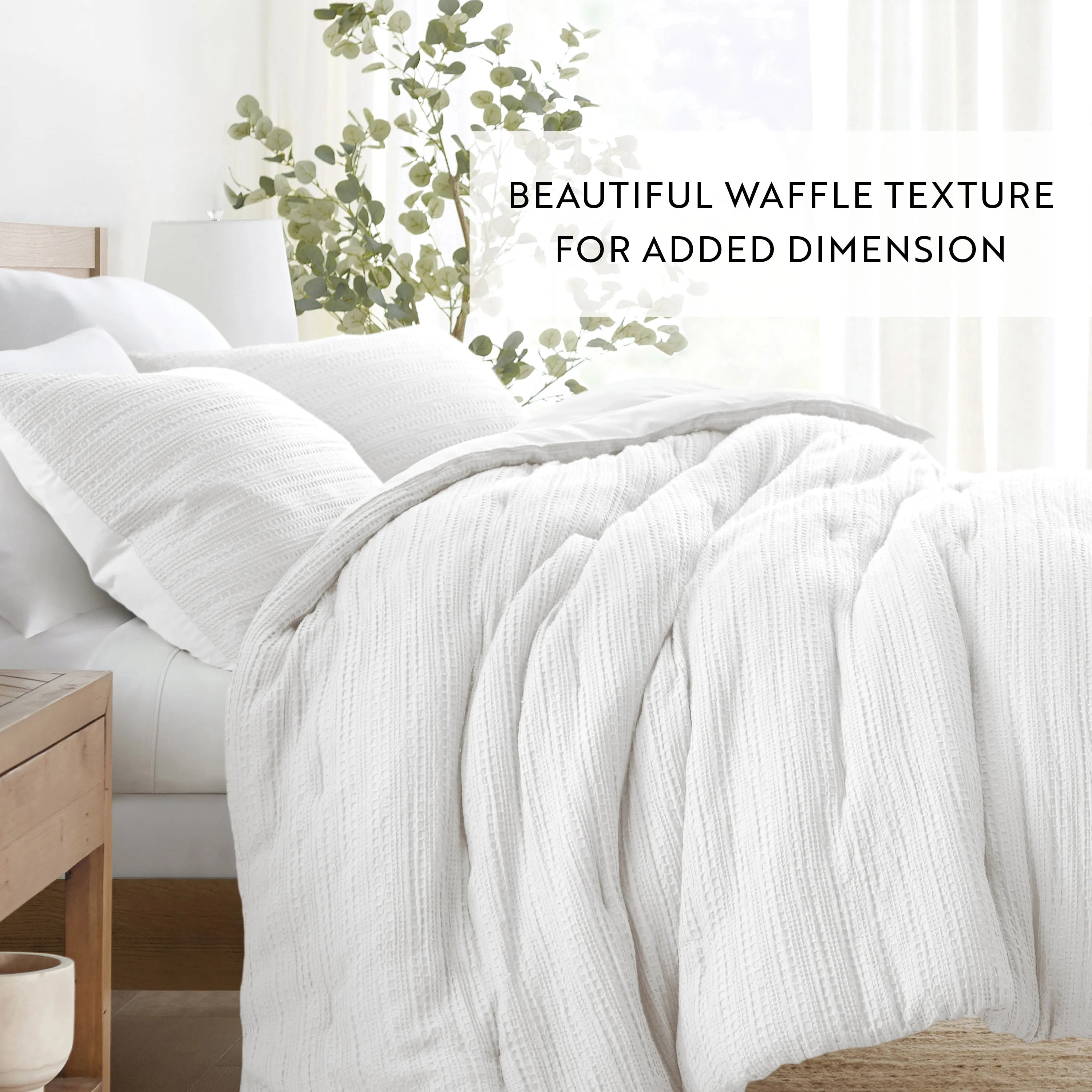 Waffle Textured Comforter Set - Sale