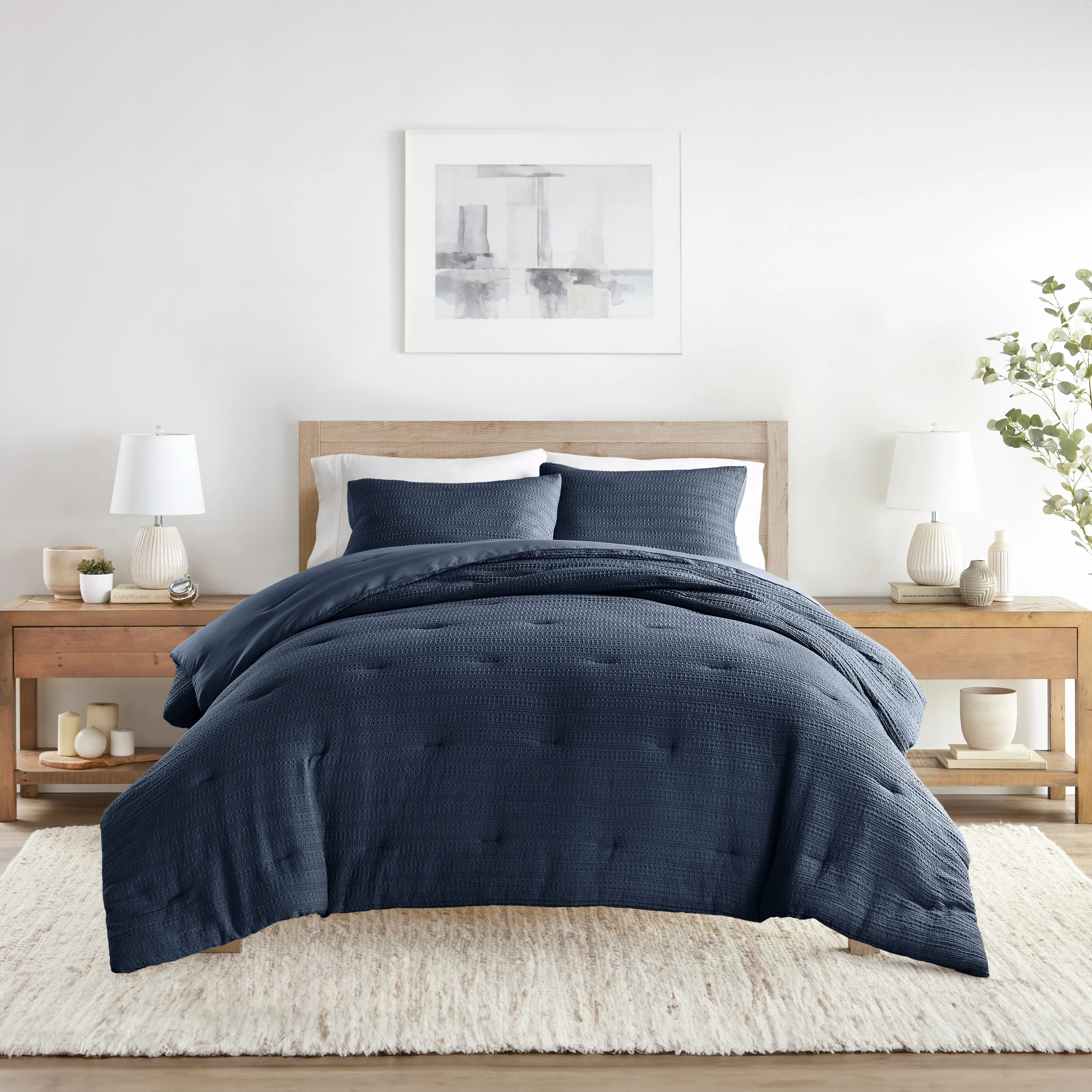 Waffle Textured Comforter Set - Sale