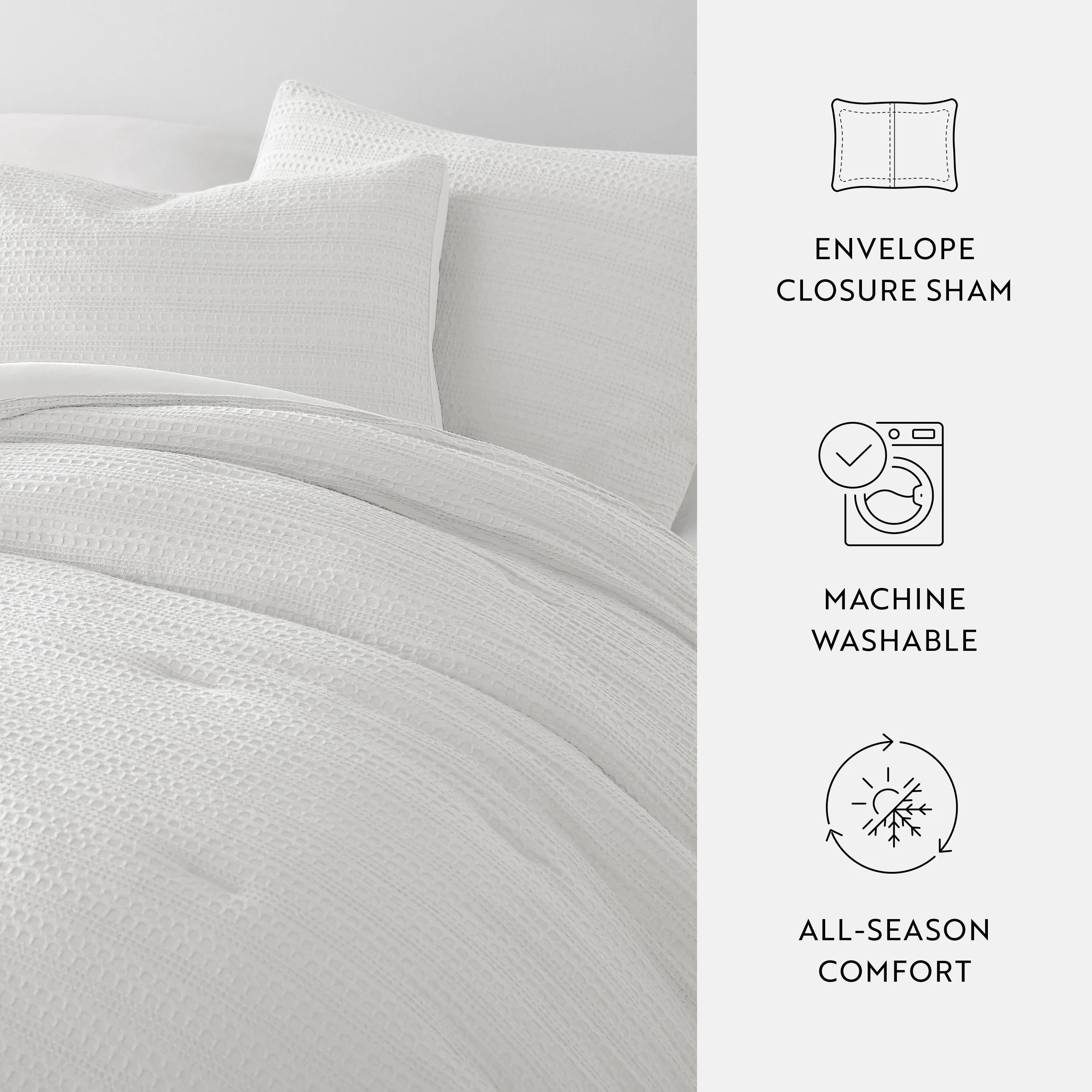 Waffle Textured Comforter Set - Sale