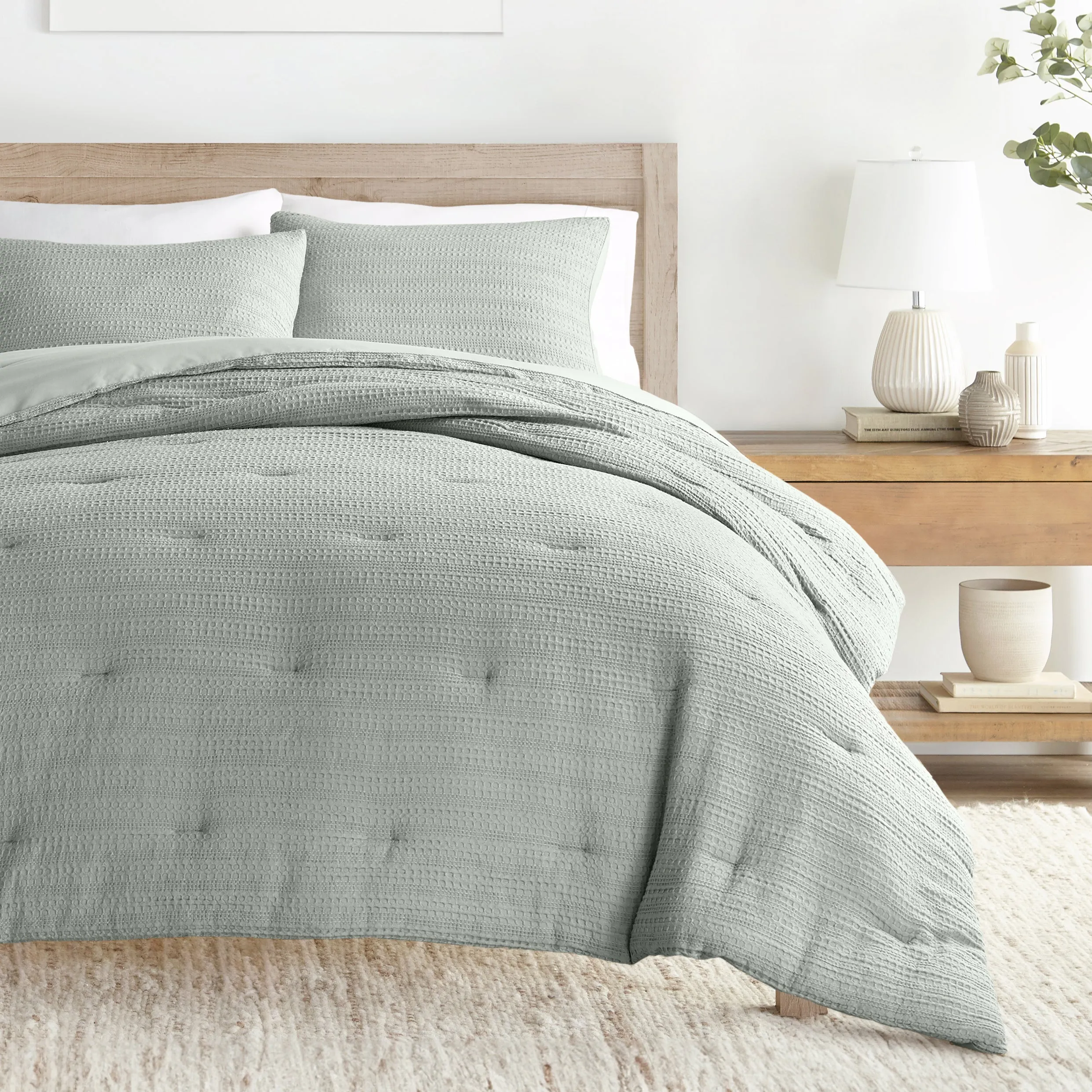 Waffle Textured Comforter Set - Sale