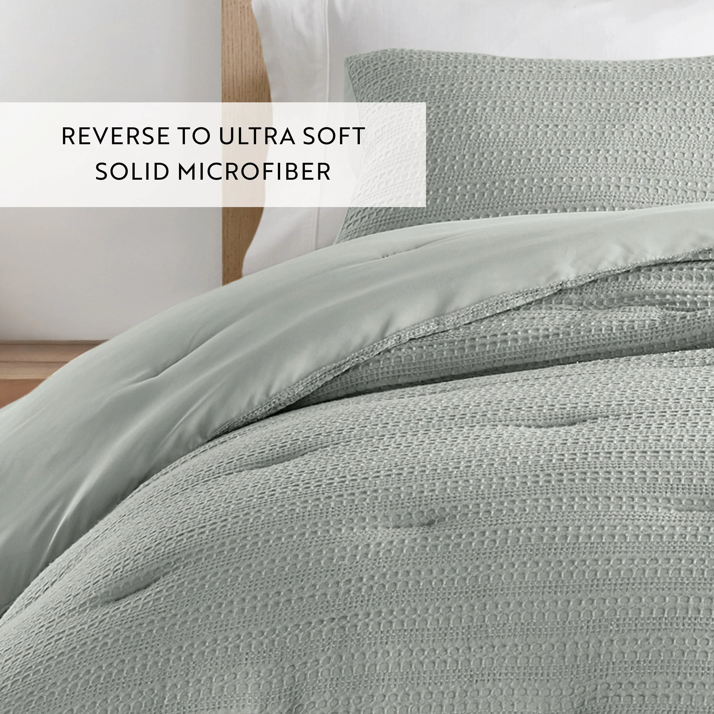 Waffle Textured Comforter Set - Sale