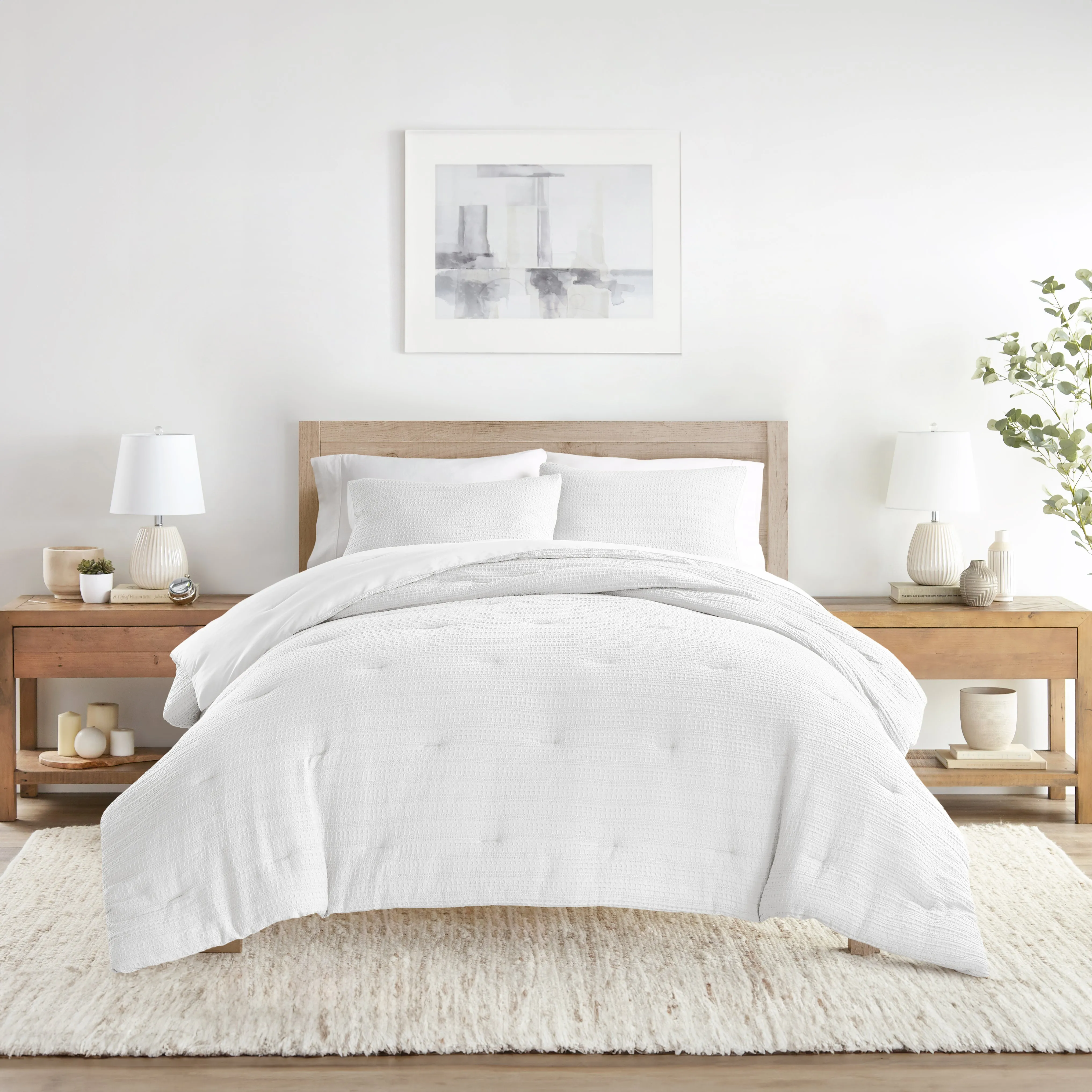 Waffle Textured Comforter Set - Sale