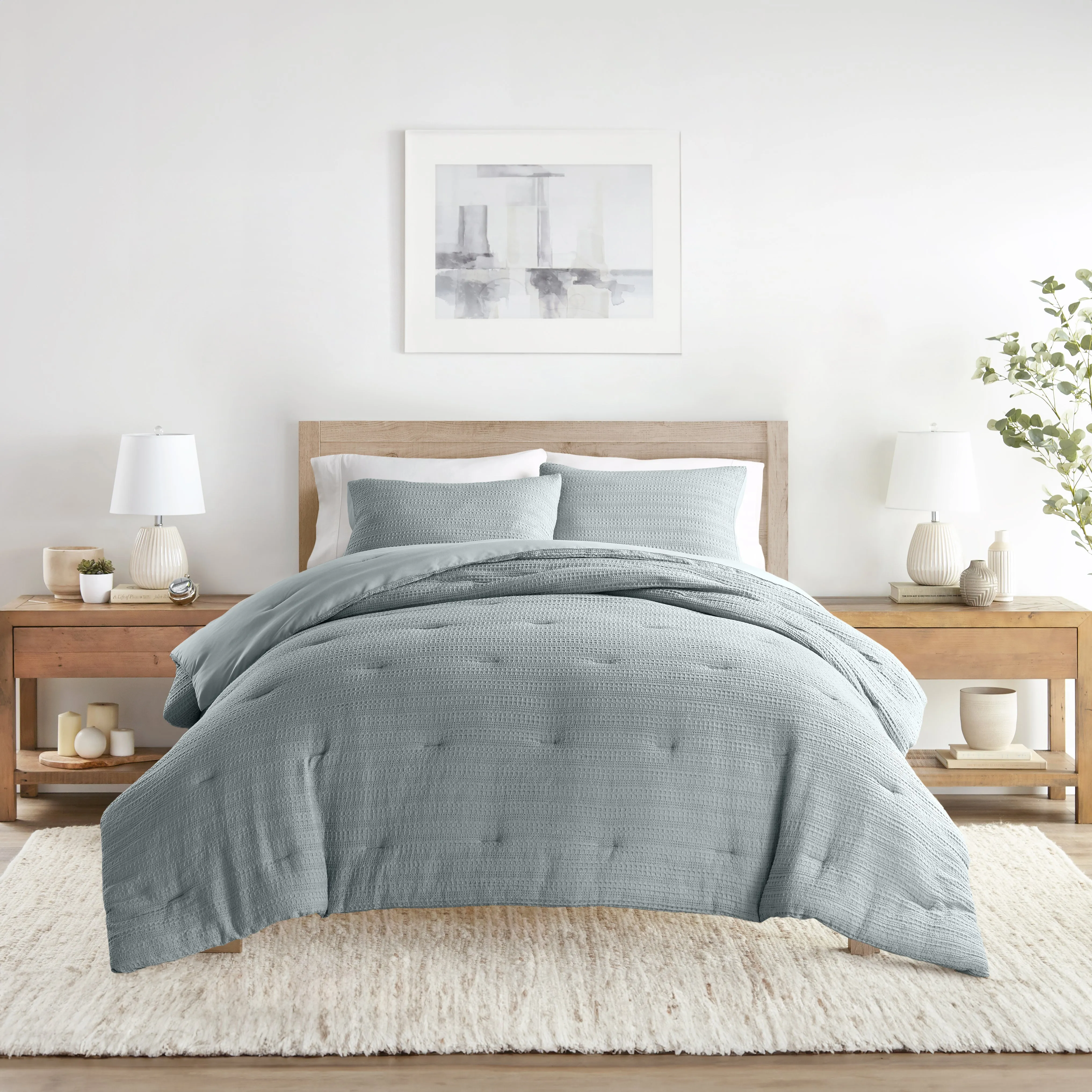 Waffle Textured Comforter Set - Sale