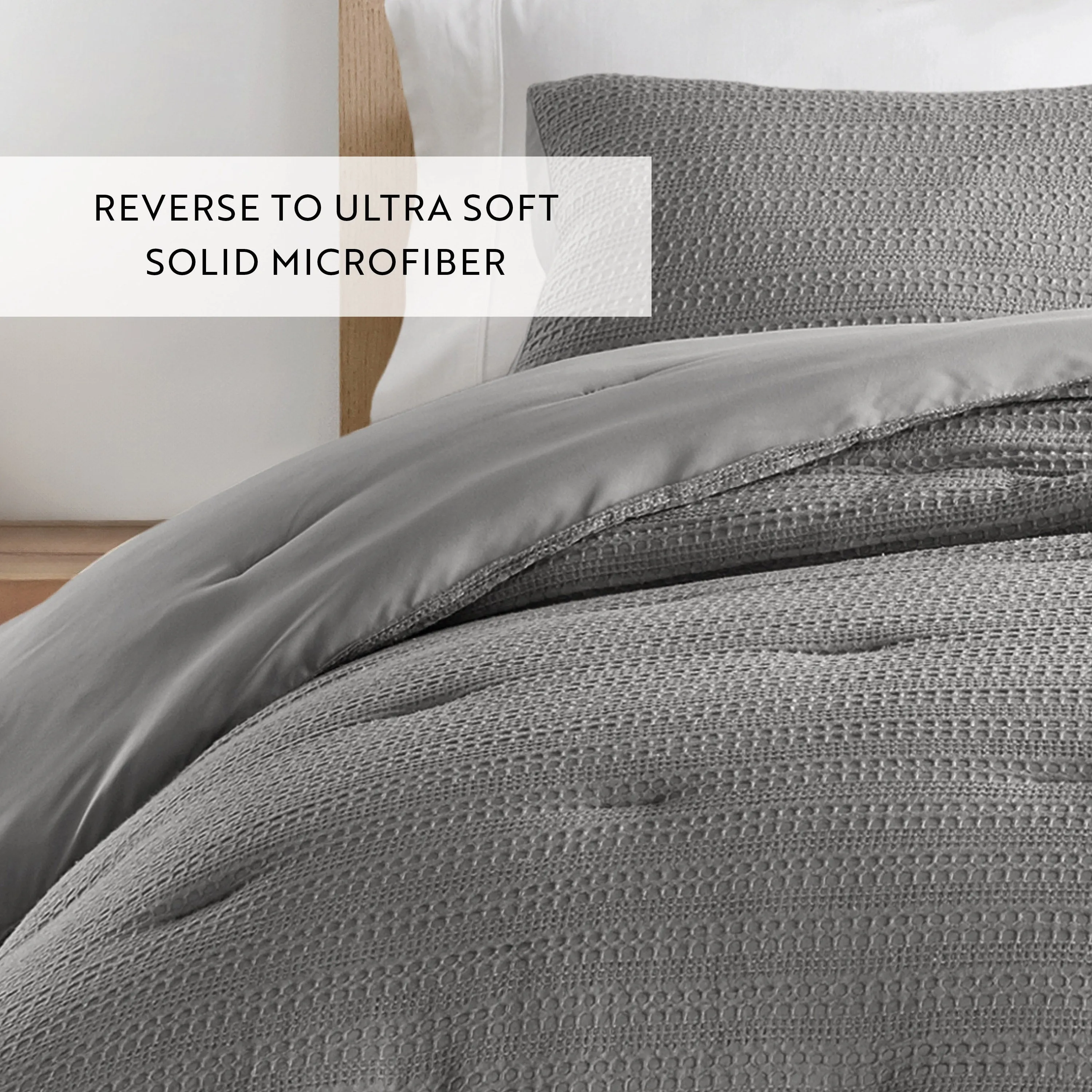 Waffle Textured Comforter Set - Sale