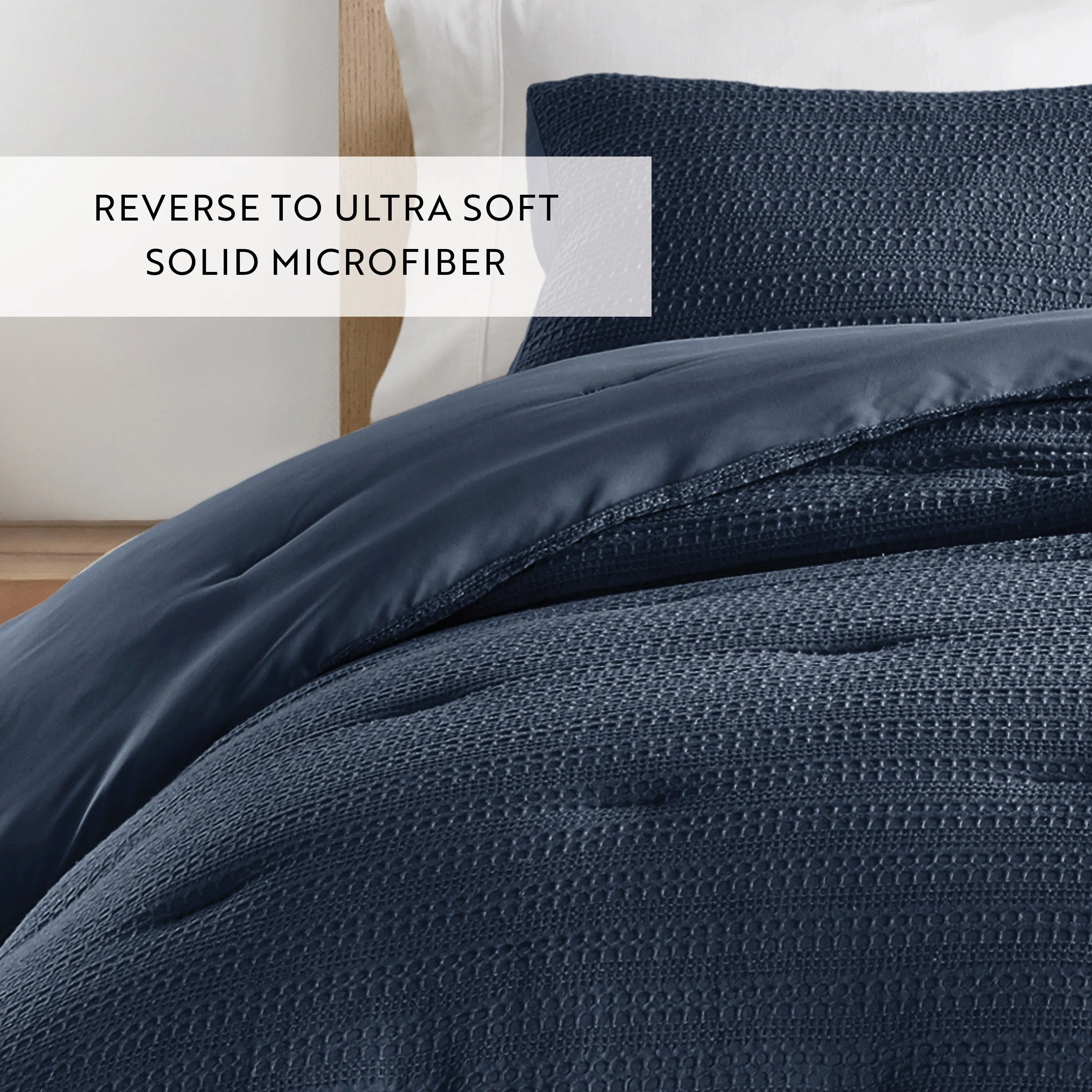 Waffle Textured Comforter Set - Sale