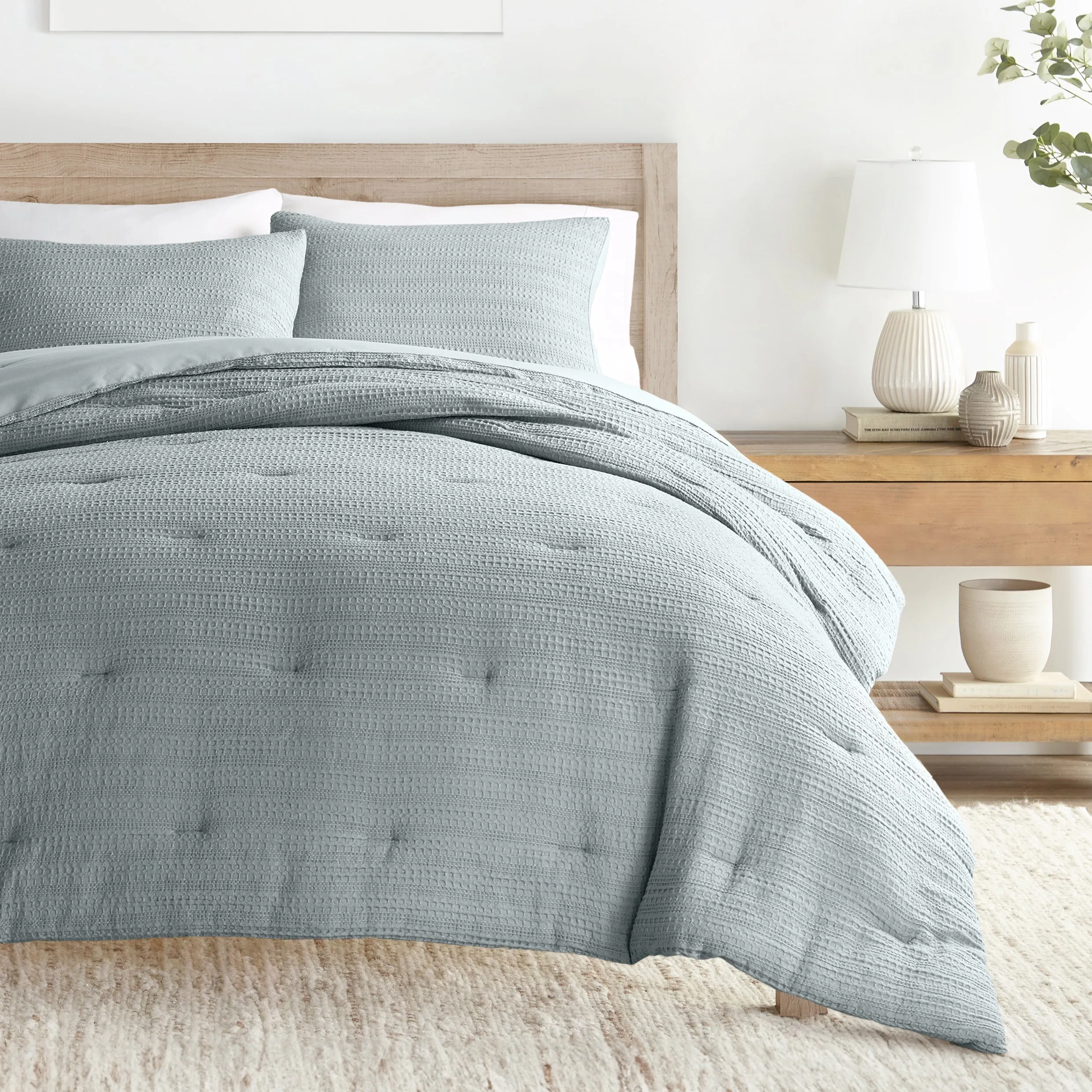 Waffle Textured Comforter Set - Sale