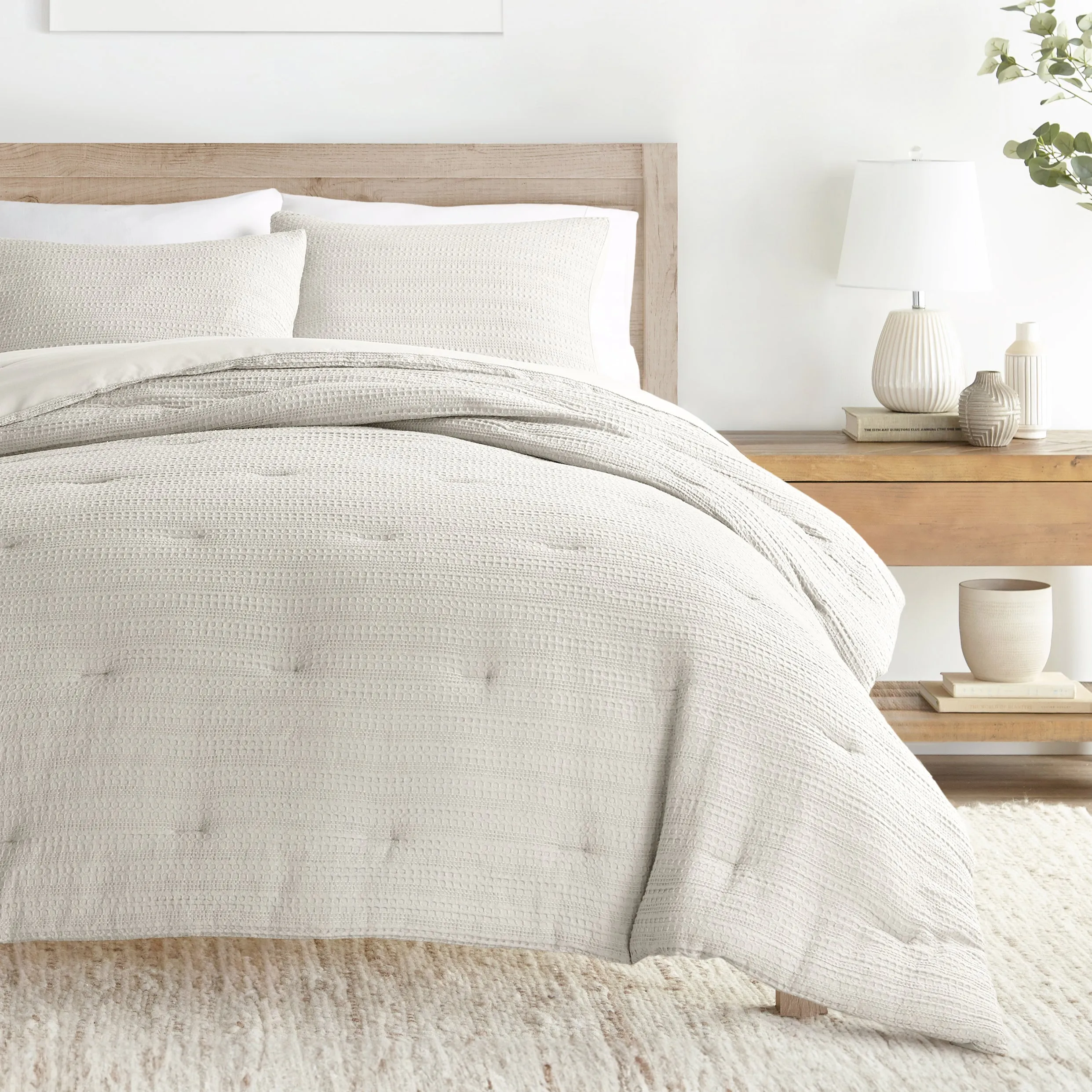 Waffle Textured Comforter Set - Sale