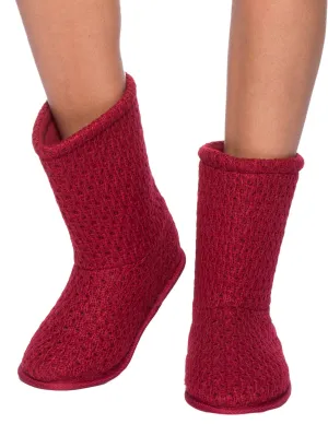 Women's Cozy Crochet Boot Slipper