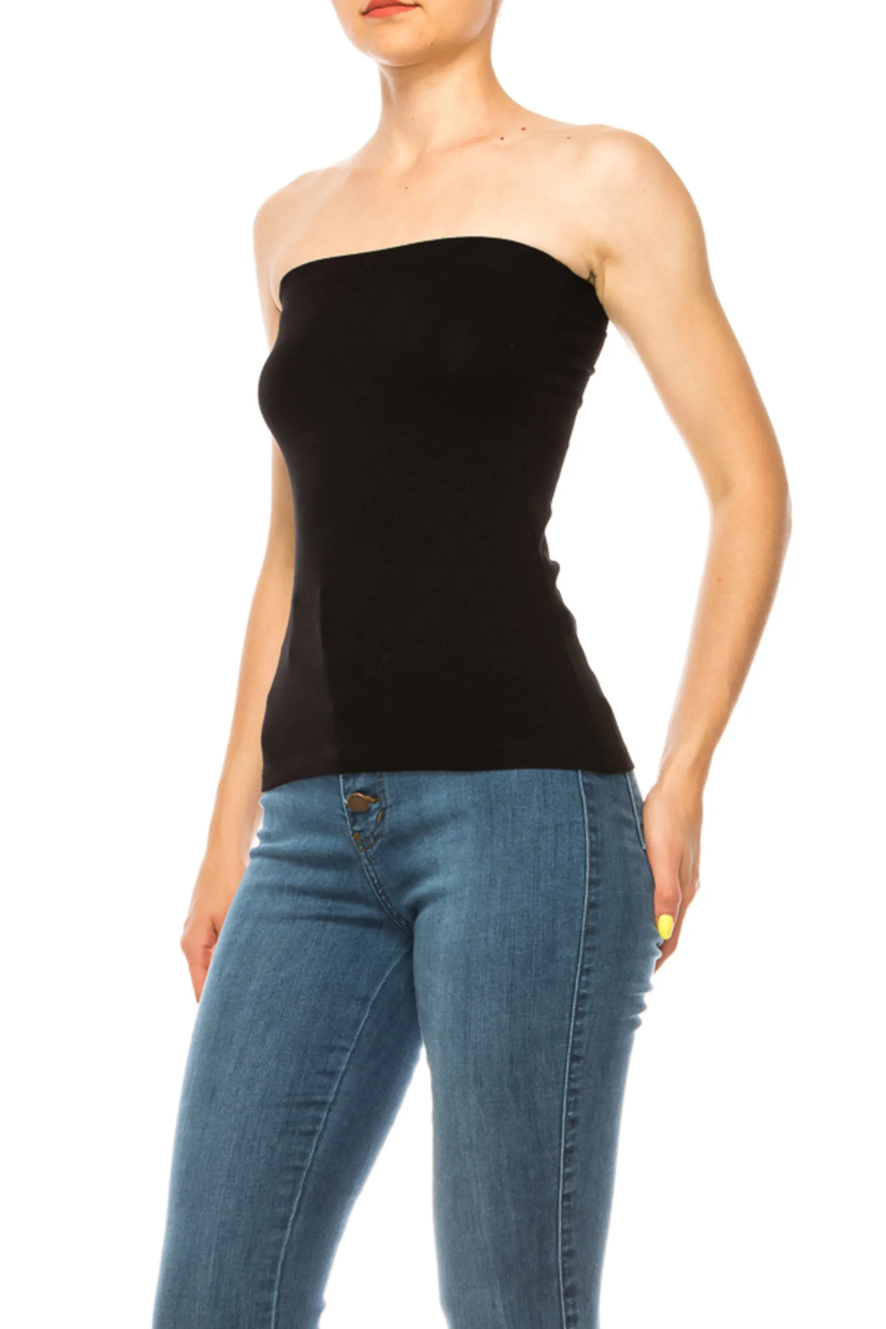 Women's Stylish Tubetop features an Elastic Top (3-pack)