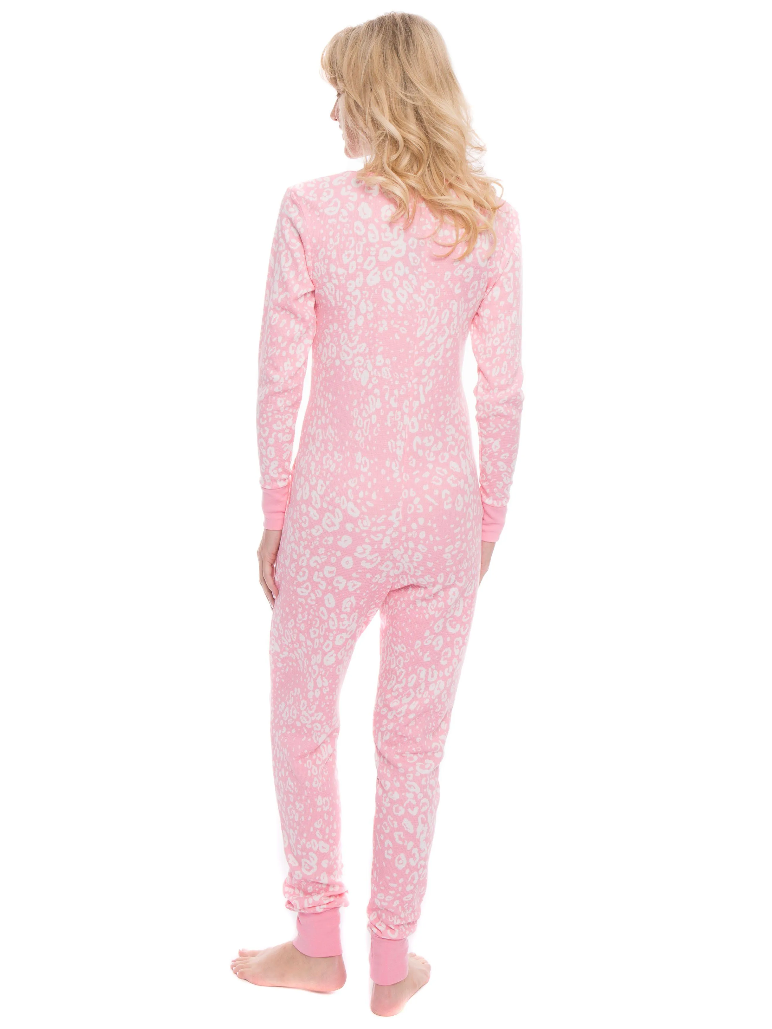 Women's Waffle Knit Thermal Onesie Pajama