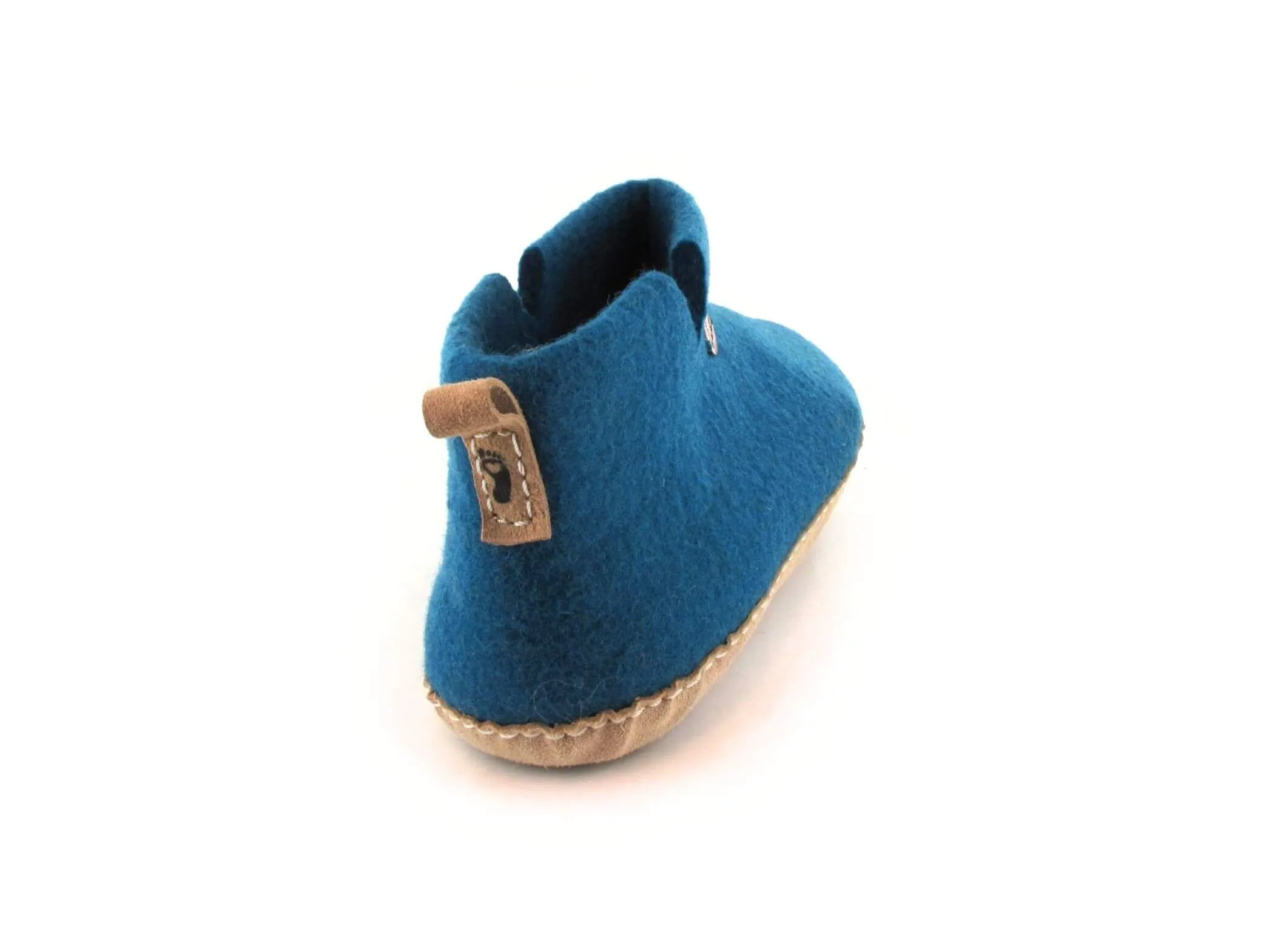 WoolFit Yeti | Felt Slipper Boots with Footbed & Leather Sole