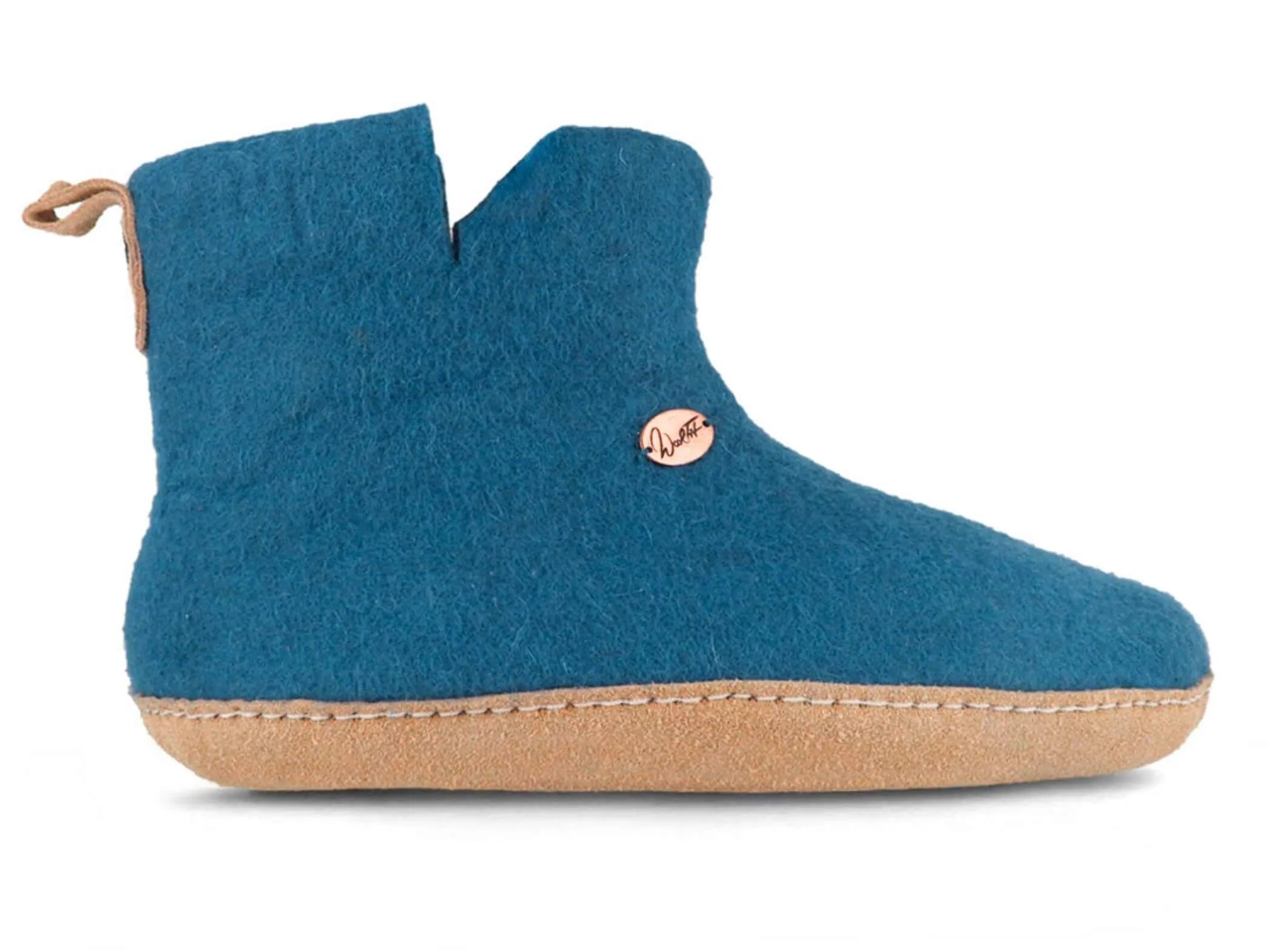 WoolFit Yeti | Felt Slipper Boots with Footbed & Leather Sole