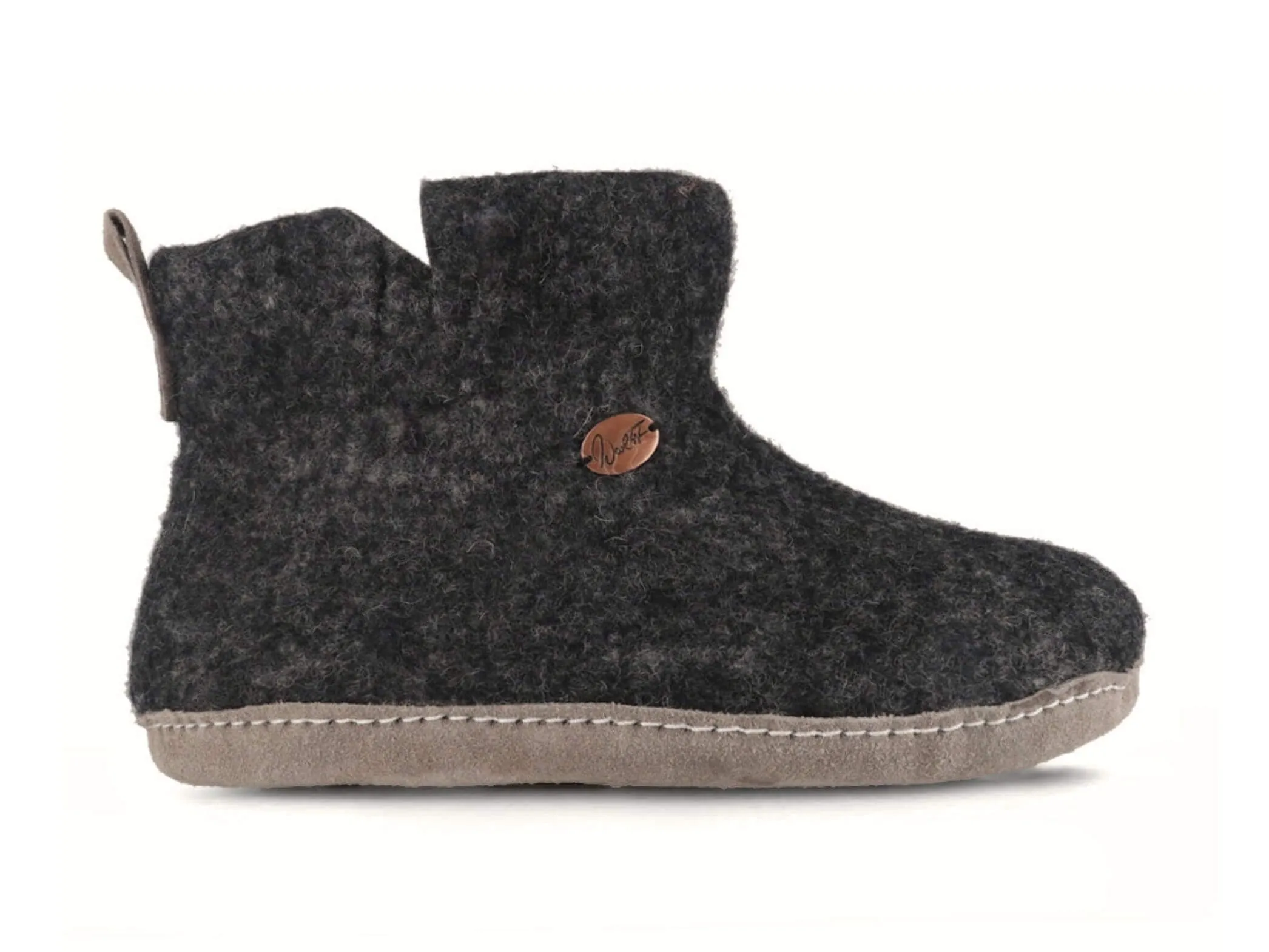 WoolFit Yeti | Felt Slipper Boots with Footbed & Leather Sole