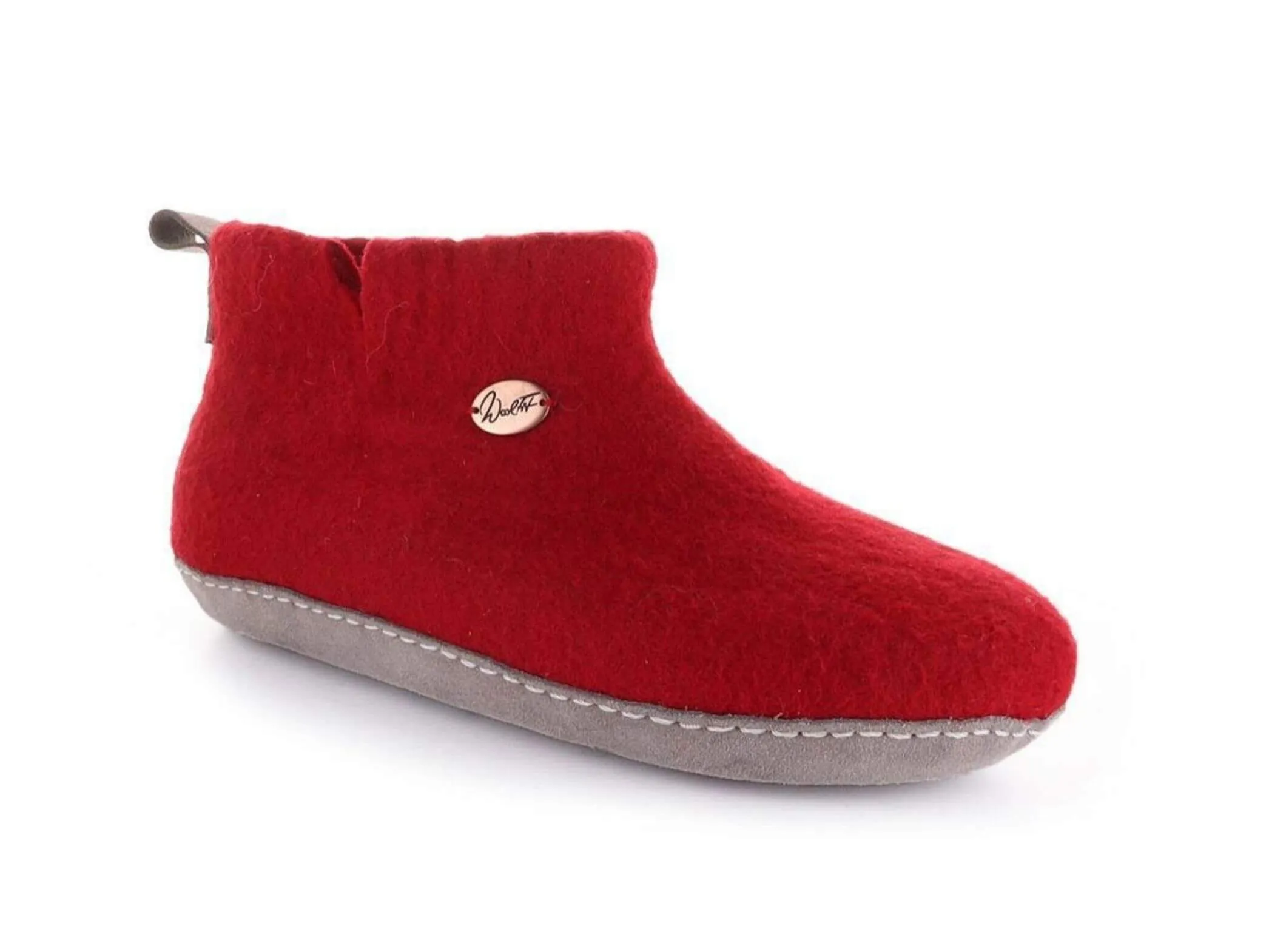 WoolFit Yeti | Felt Slipper Boots with Footbed & Leather Sole