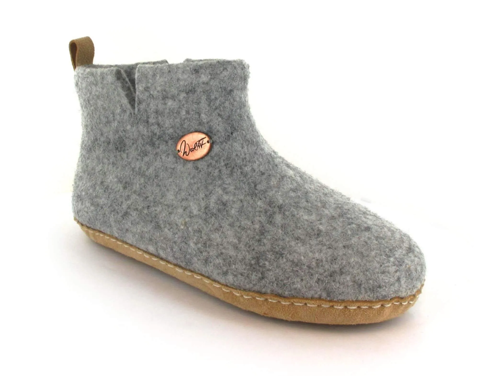 WoolFit Yeti | Felt Slipper Boots with Footbed & Leather Sole