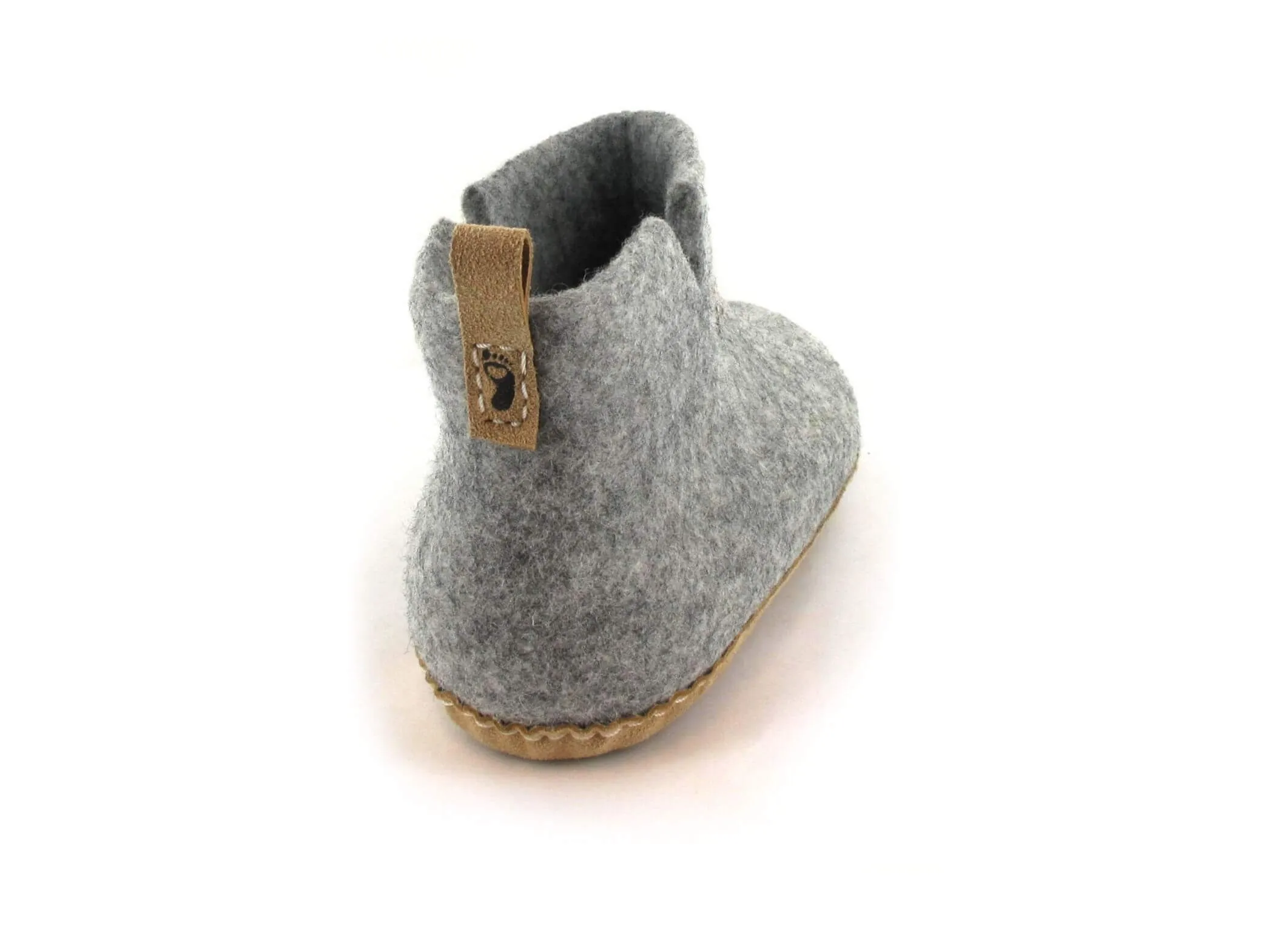 WoolFit Yeti | Felt Slipper Boots with Footbed & Leather Sole