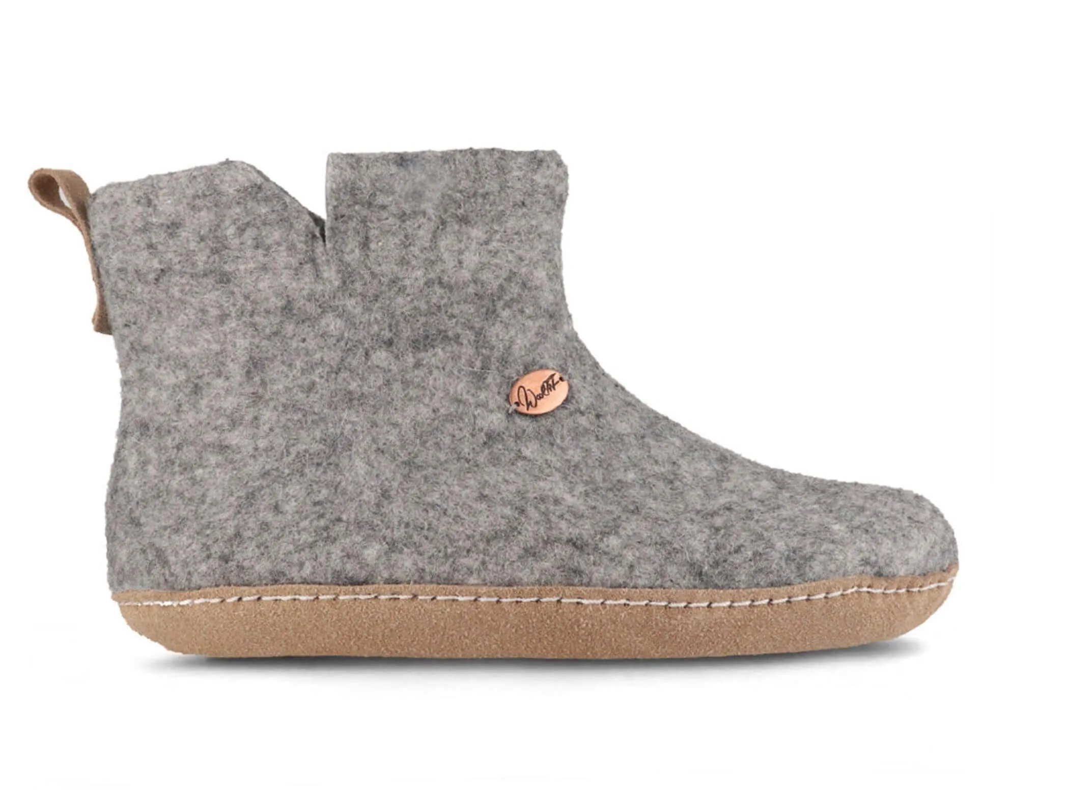 WoolFit Yeti | Felt Slipper Boots with Footbed & Leather Sole