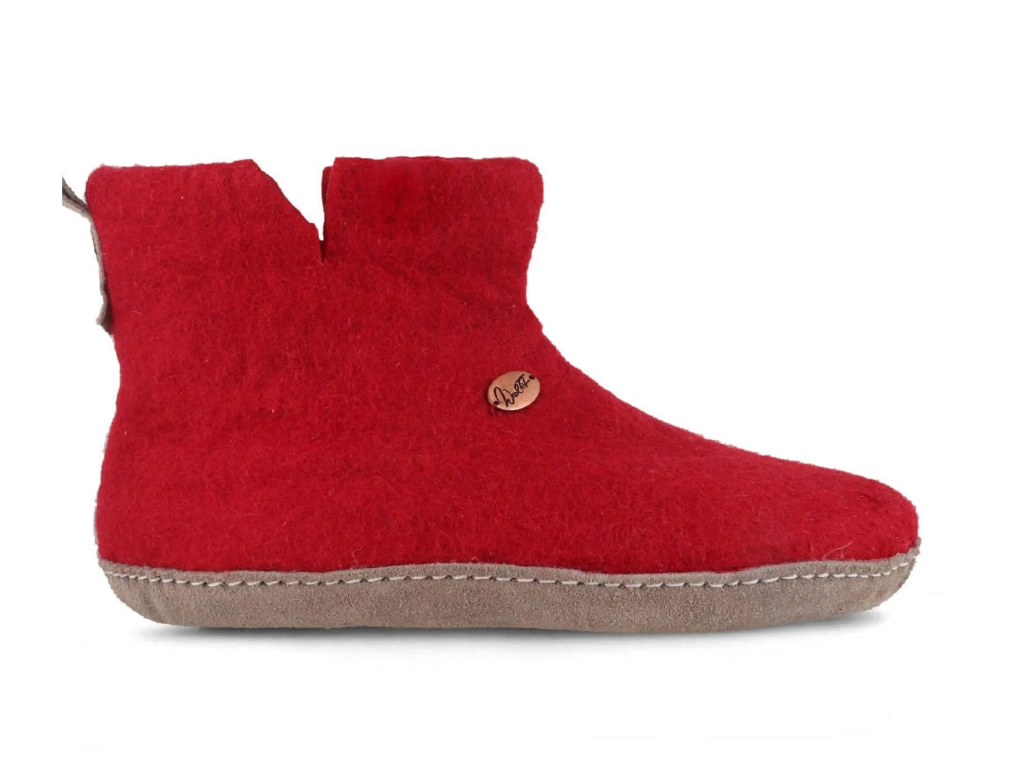 WoolFit Yeti | Felt Slipper Boots with Footbed & Leather Sole