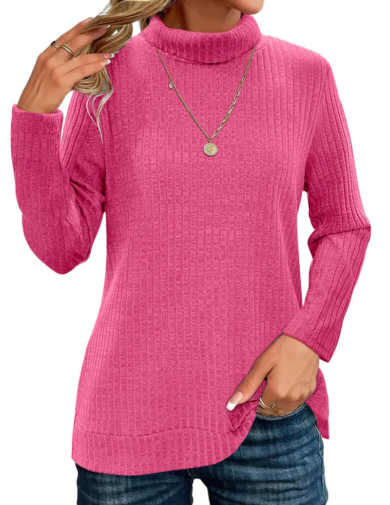 Zeagoo Women's Knit Blouse Soft Long Sleeve Shirt Tops