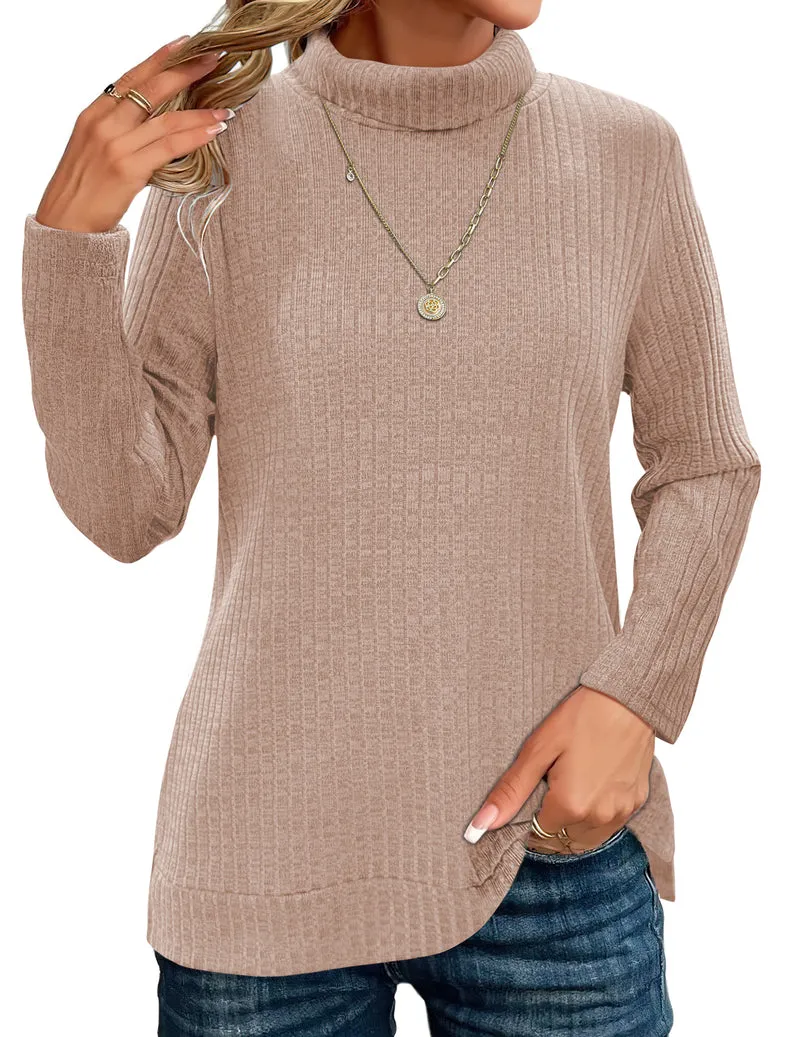 Zeagoo Women's Knit Blouse Soft Long Sleeve Shirt Tops