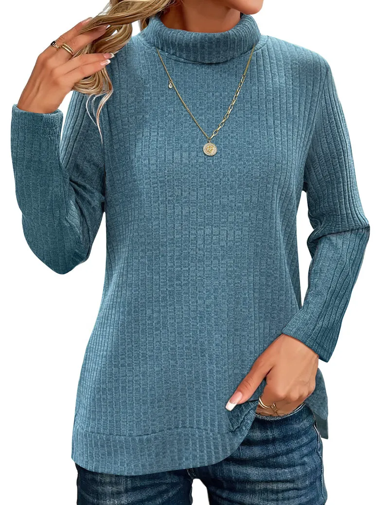 Zeagoo Women's Knit Blouse Soft Long Sleeve Shirt Tops