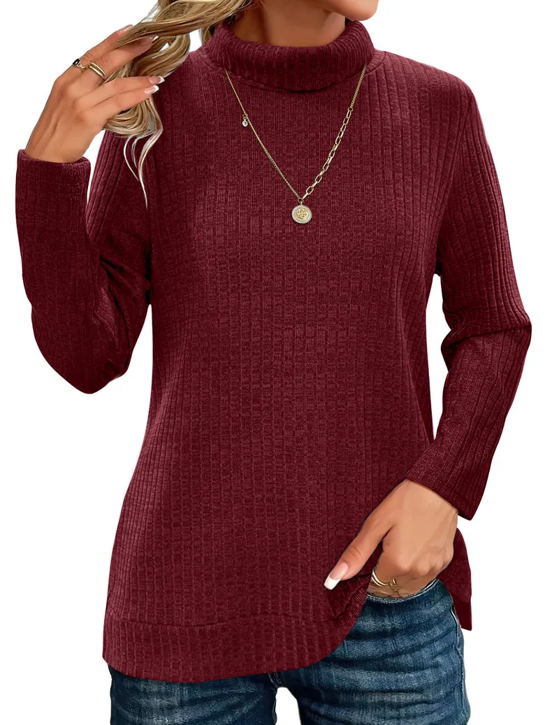 Zeagoo Women's Knit Blouse Soft Long Sleeve Shirt Tops