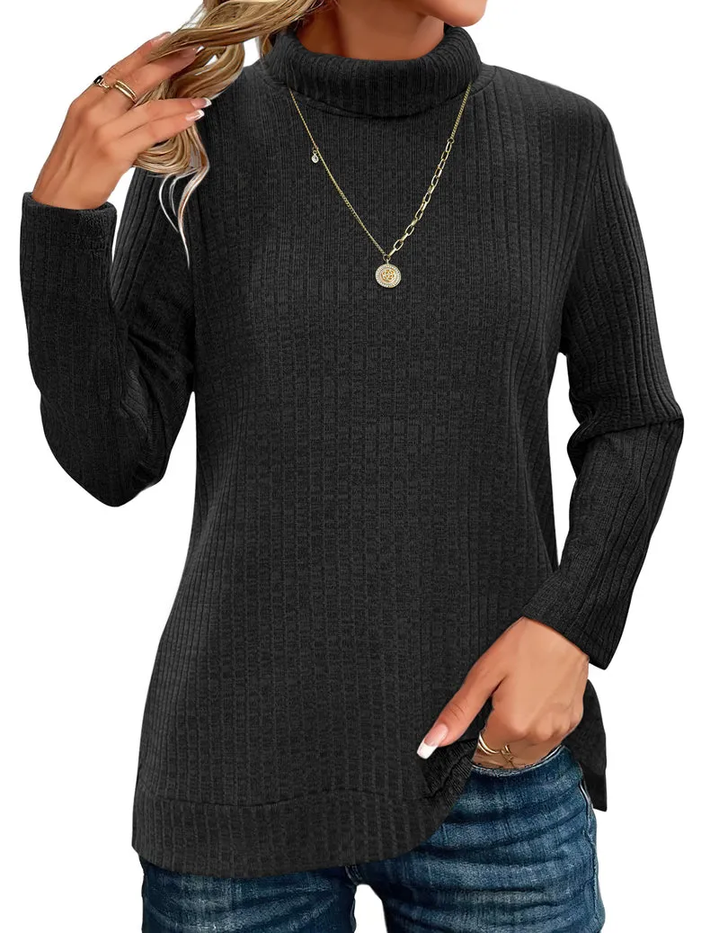 Zeagoo Women's Knit Blouse Soft Long Sleeve Shirt Tops